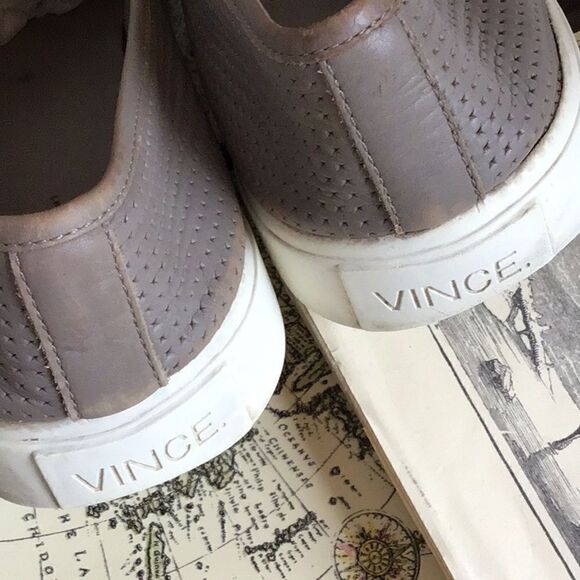 Vince BLAIR Perforated Leather Slip On Sneaker Loafers - Picture 9 of 10